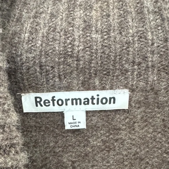 Reformation Dark Brown Turtleneck Sweater - Picture 2 of 4